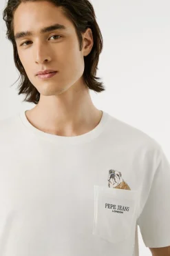 Pepe Jeans Camiseta Thansen marfil Outlet