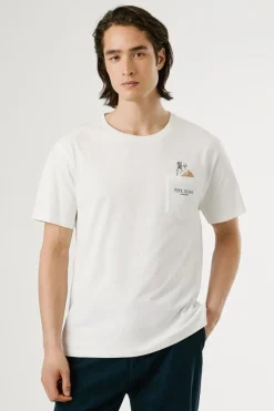 Pepe Jeans Camiseta Thansen marfil Outlet