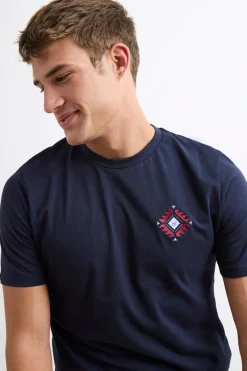 Williot Camiseta Étnica Azul marino New