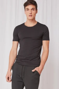 Gisela Camiseta térmica hombre manga corta negro Sale