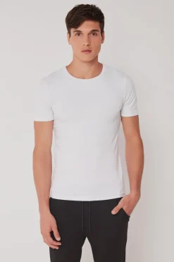 Gisela Camiseta térmica hombre manga corta blanco Outlet