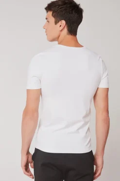 Gisela Camiseta térmica hombre manga corta blanco Outlet