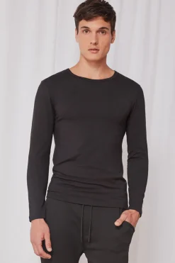 Gisela Camiseta térmica manga larga hombre negro