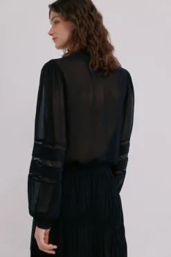 Hoss Intropia Candice. Blusa romántica Negro Outlet