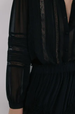 Hoss Intropia Candice. Blusa romántica Negro Outlet