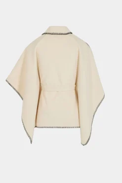 Morgan Capa con cinturón Marfil Hot