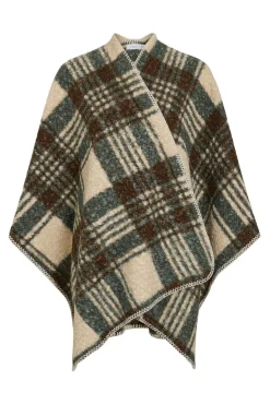 Vila Capa poncho de cuadros Multicolor Discount