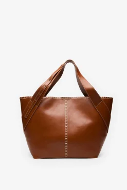 Cortefiel Capazo pespuntes Marrón Clearance