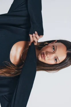 Springfield Cardigan abierto ligero negro Sale