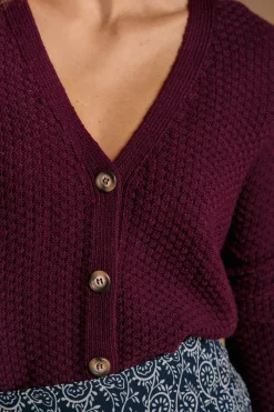 Polín Et Moi Cardigan berenjena Gimone Vino Clearance