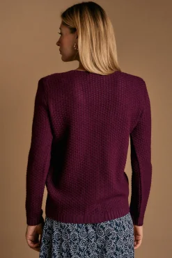 Polín Et Moi Cardigan berenjena Gimone Vino Clearance