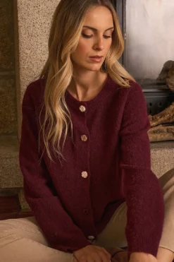 Polín Et Moi Cardigan botones Mercedes Vino Outlet