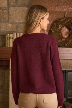 Polín Et Moi Cardigan botones Mercedes Vino Outlet