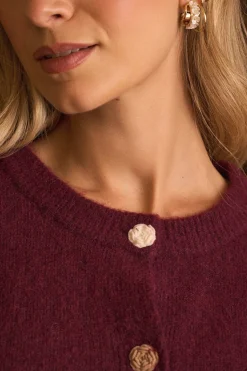 Polín Et Moi Cardigan botones Mercedes Vino Outlet