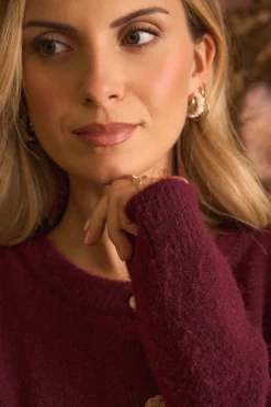 Polín Et Moi Cardigan botones Mercedes Vino Outlet