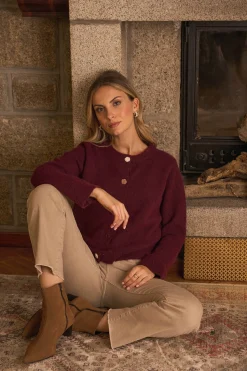 Polín Et Moi Cardigan botones Mercedes Vino Outlet