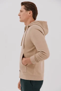 Cortefiel Cardigan con capucha Beige Outlet