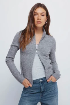 Springfield Cardigan cremallera gris Discount