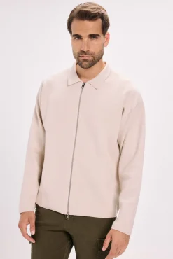 Jack & Jones Cardigan de punto cremallera Beige Outlet