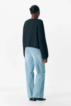 Object Cardigan lana cuello redondo Negro Clearance