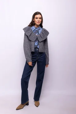 Object Cardigan lana y alpaca Gris Sale