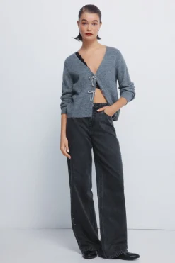 Springfield Cardigan lazos brillo gris Discount