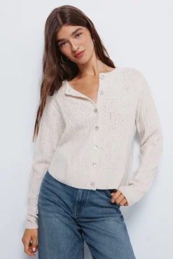 Springfield Cardigan pointelle blanco Hot
