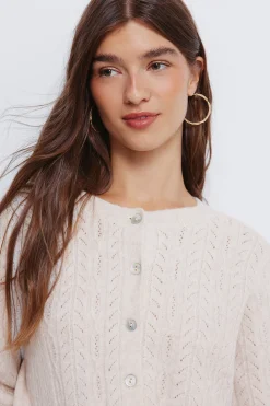Springfield Cardigan pointelle blanco Hot