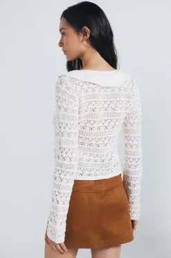 Springfield Cardigan volantes blanco Best