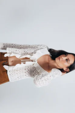 Springfield Cardigan volantes blanco Best