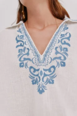 Hoss Intropia Carla. Blusa bordada Marfil Online