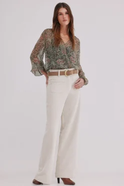 Hoss Intropia Carolina. Blusa estampada Kaki Hot