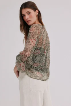 Hoss Intropia Carolina. Blusa estampada Kaki Hot