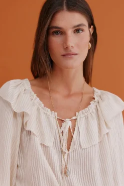 Hoss Intropia Cassandra. Blusa romántica Marfil Clearance