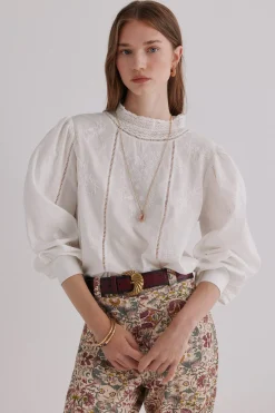 Hoss Intropia Cassia. Blusa romántica Marfil Hot