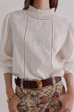 Hoss Intropia Cassia. Blusa romántica Marfil Hot