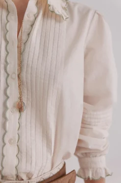 Hoss Intropia Catalina. Blusa romántica Marfil Sale