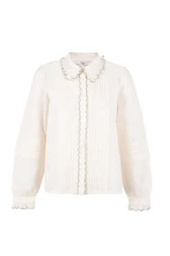 Hoss Intropia Catalina. Blusa romántica Marfil Sale