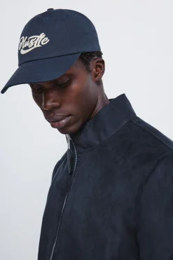 Springfield Cazadora acolchada efecto ante azul Clearance