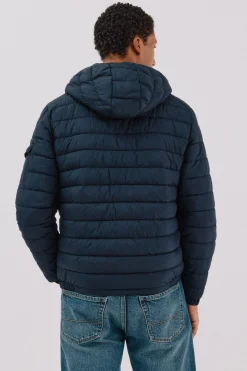 Cortefiel Cazadora acolchada ultralight con capucha Azul marino Outlet