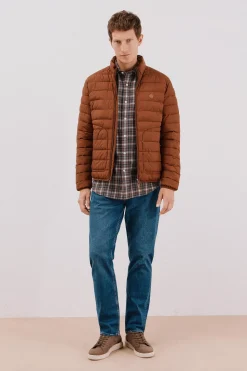 Cortefiel Cazadora acolchada ultralight Marr&oacute;n Sale