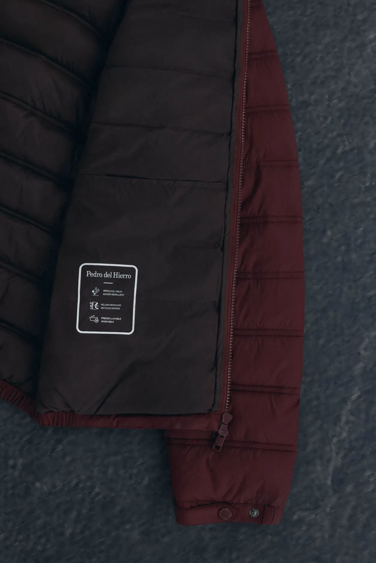 Pedro del Hierro Cazadora acolchada ultralight Burdeos Hot