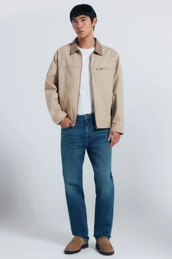 Springfield Cazadora algodón lavada contraste beige Discount