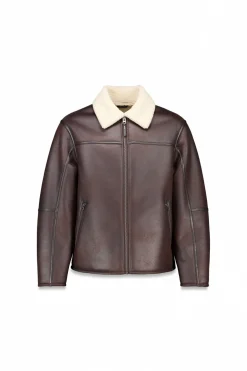 Springfield Cazadora aviador efecto ante doble faz marr&oacute;n Outlet