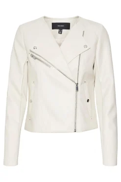 Vero Moda Cazadora biker de polipiel de mujer Gris Hot