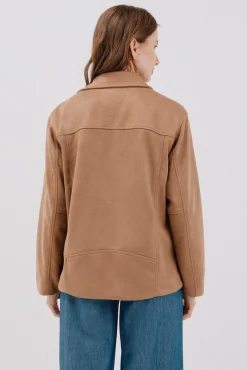 Cortefiel Cazadora biker efecto ante Beige Clearance