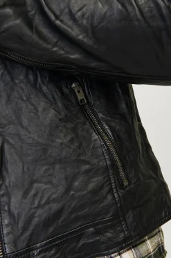 Jack & Jones Cazadora biker piel negro Online