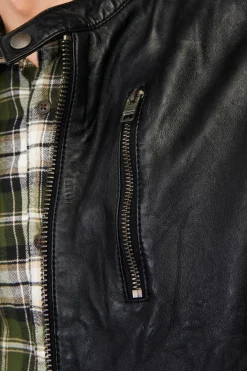 Jack & Jones Cazadora biker piel negro Online