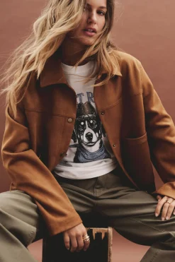 Springfield Cazadora bolsillos antelina nude Best