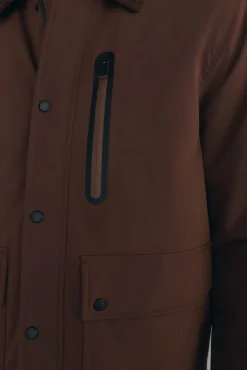 Pedro del Hierro Cazadora con cuello pana Marr&oacute;n New